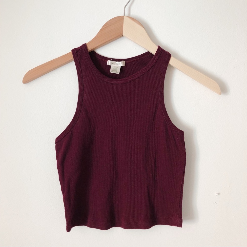 Maroon Crop Top